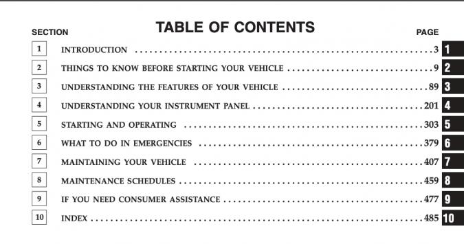 2007 Chrysler Town and Country Owner’s Manual Image