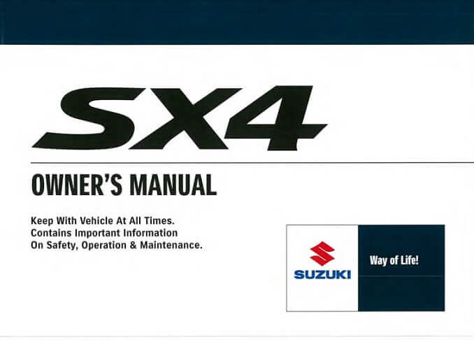 2007 Suzuki SX4 Owner’s Manual Image