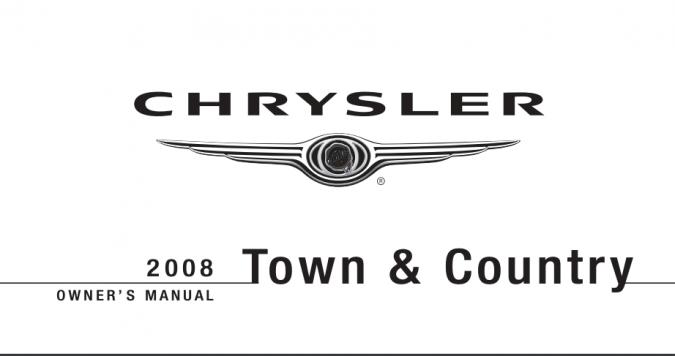 2008 Chrysler Town and Country Owner’s Manual Image