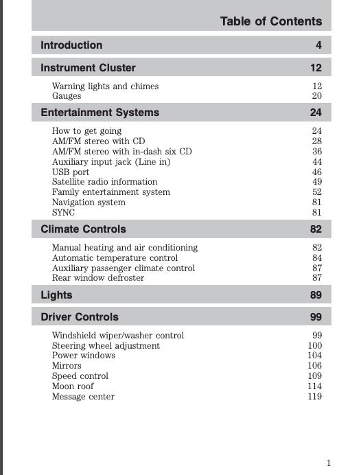 2008 Ford Explorer Owner’s Manual Image