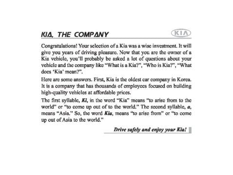 2008 KIA Sorento Owner’s Manual Image