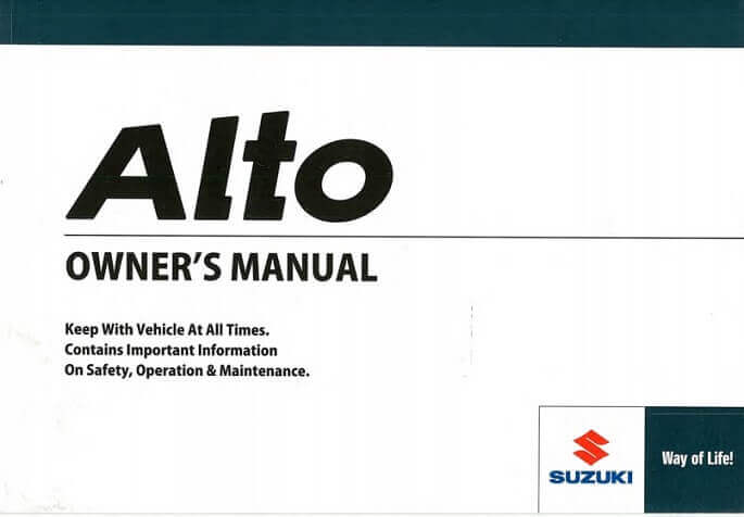 2009 Suzuki Alto Owner’s Manual Image