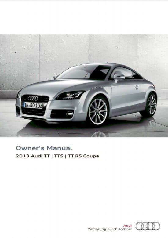 2010 Audi TT & RS Owner’s Manual Image