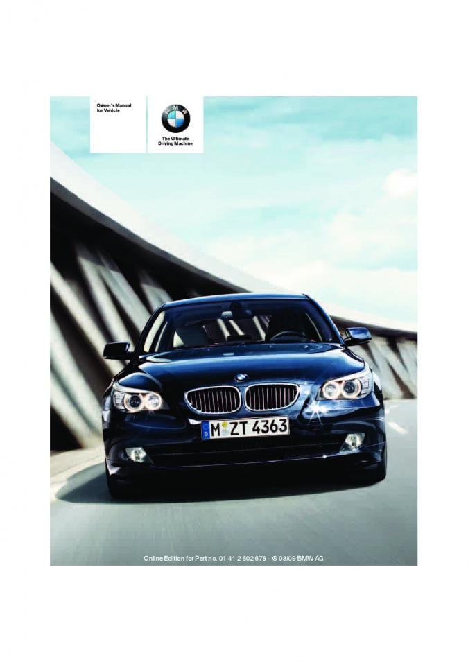 2010 BMW 5-Series Sedan Owner’s Manual Image