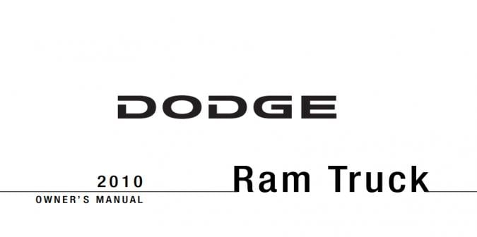 2010 Dodge Ram 1500 Owner’s Manual Image