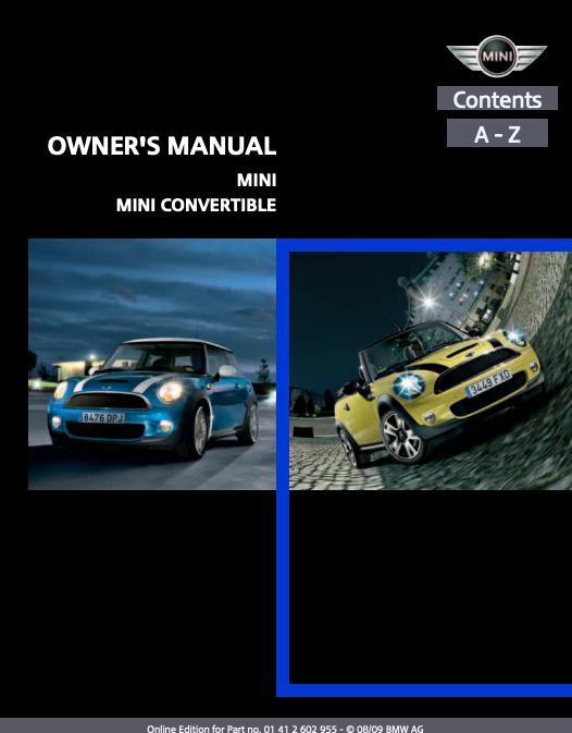 2010 Mini/ Mini Convertible Owner’s Manual Image