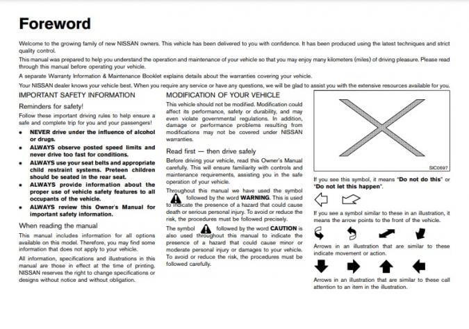 2010 Nissan X-Trail Owner’s Manual Image