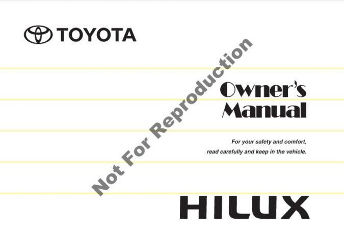 2010 Toyota Hilux Owner’s Manual Image