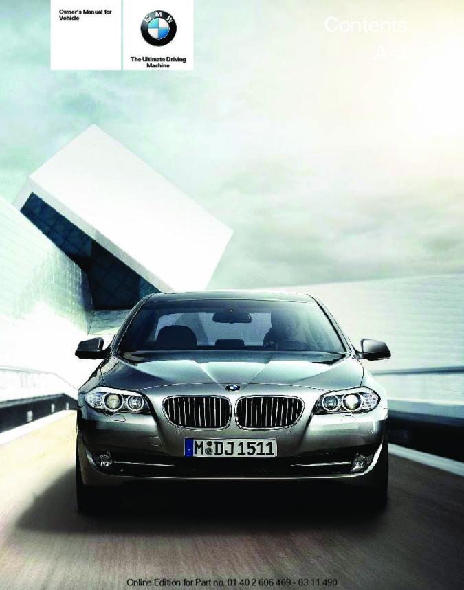 2011 BMW 5-Series Owner’s Manual Image