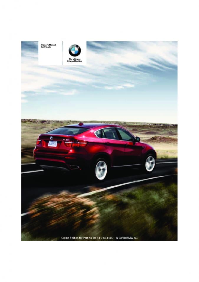 2011 BMW X5-X6 Owner’s Manual Image