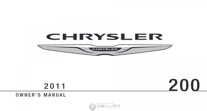 2011 Chrysler 200 Owner’s Manual Image