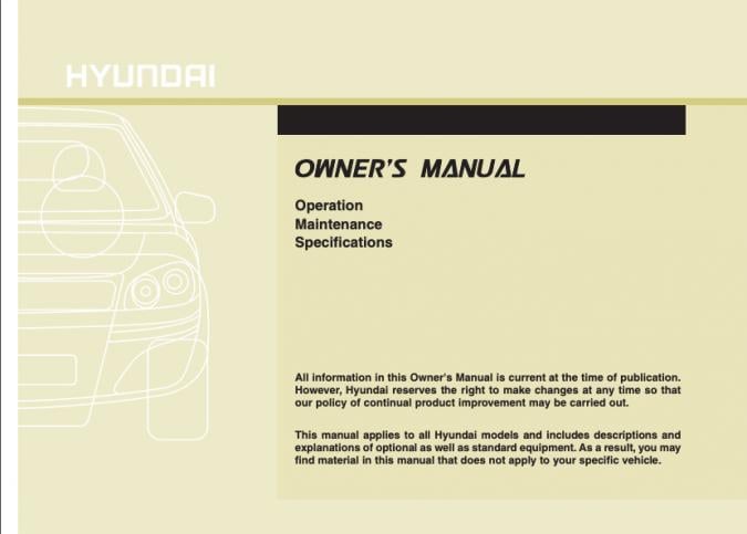 2011 Hyundai Elantra Owner’s Manual Image