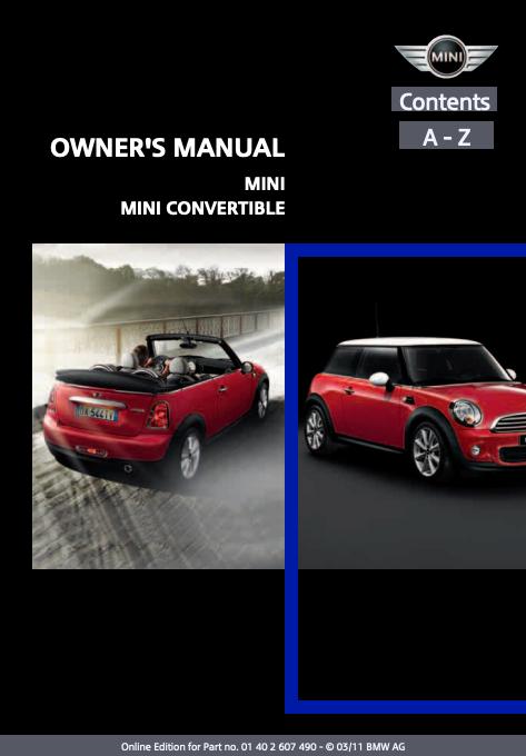 2011 Mini/ Mini Convertible Owner’s Manual Image