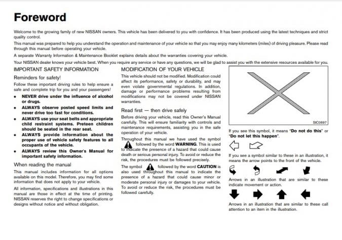 2011 Nissan X-Trail Owner’s Manual Image