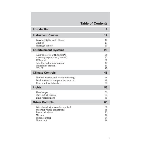 2012 Ford Escape Hybrid Owner’s Manual Image