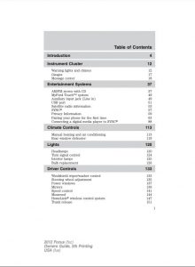2012 FORD FOCUS OWNERS MANUAL PDF FREE DOWNLOAD visual data 8