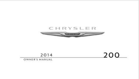 2013 Chrysler 200 Owner’s Manual Image