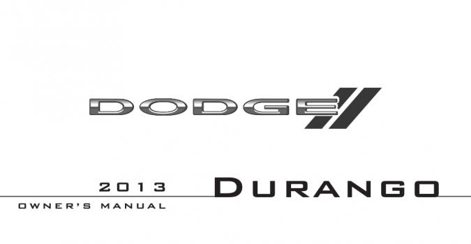 2013 Dodge Durango Owner’s Manual Image