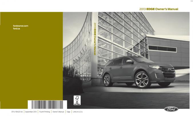2013 Ford Edge Owner’s Manual Image