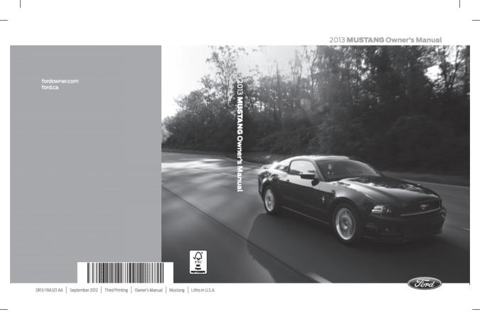 2013 Ford Mustang Owner’s Manual Image