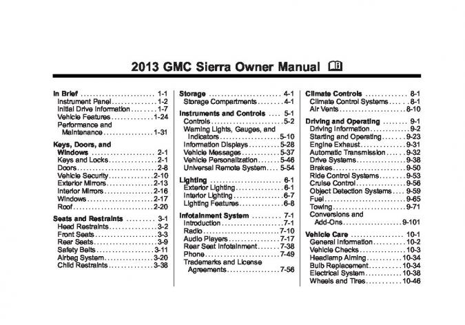 2013 GMC Sierra Owner’s Manual Image