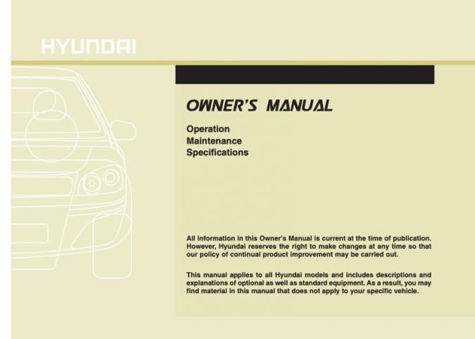 2012 Hyundai Veloster Owner’s Manual Image