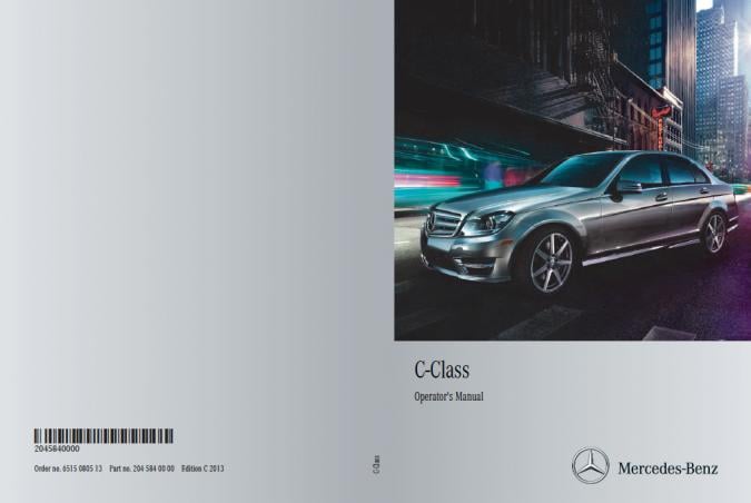 2013 Mercedes Benz C-Class Owner’s Manual Image