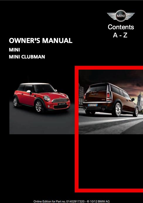 2013 Mini Clubman Owner’s Manual Image
