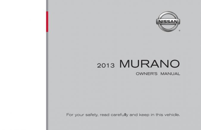 2013 Nissan Murano Owner’s Manual Image