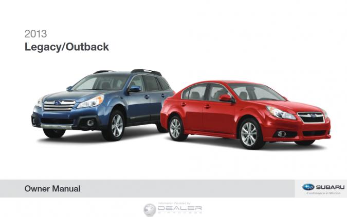 2013 Subaru Legacy Owner’s Manual Image