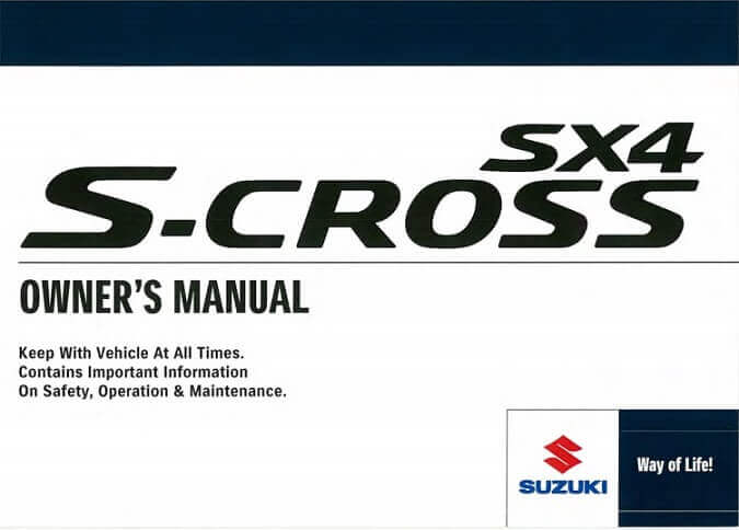 2013 Suzuki SX4 S-Cross Owner’s Manual Image