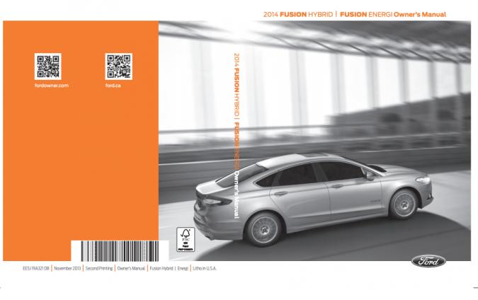2014 Ford Fusion Owner’s Manual Image