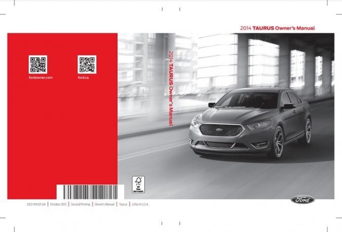 2014 Ford Taurus Owner’s Manual Image
