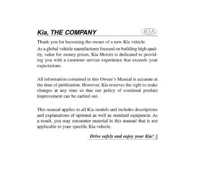 2014 KIA Sorento Owner’s Manual Image