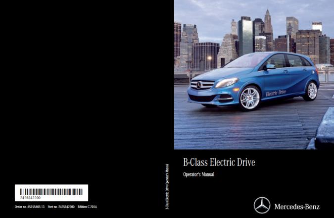 2014 Mercedes Benz B-Class Owner’s Manual Image