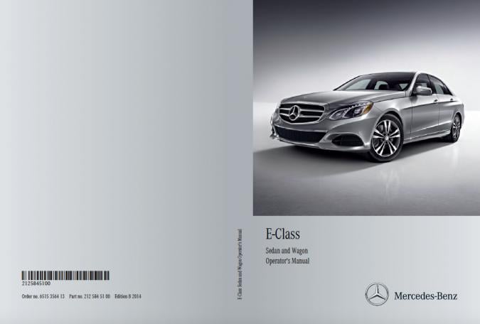 2014 Mercedes Benz E-Class Coupe Owner’s Manual Image