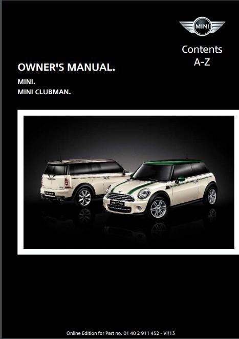 2014 Mini Clubman Owner’s Manual Image