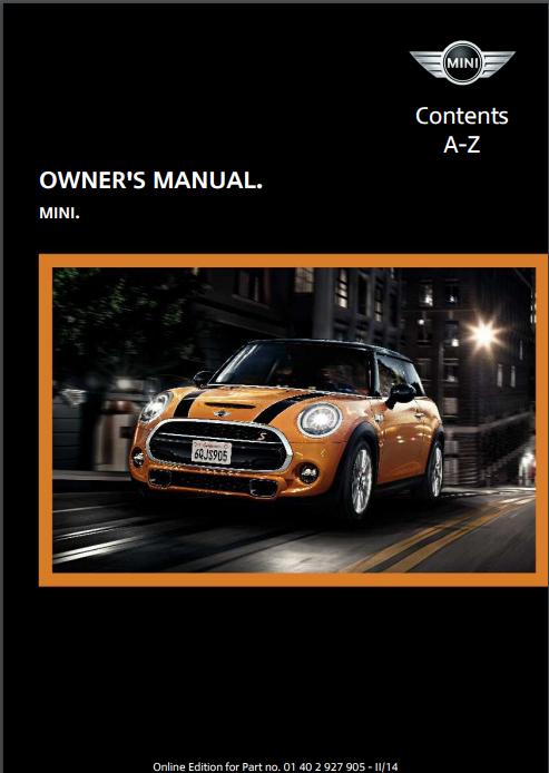 2014 Mini Owner’s Manual Image