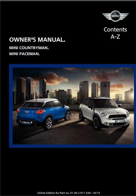 2014 Paceman with Mini Connected Owner’s Manual Image