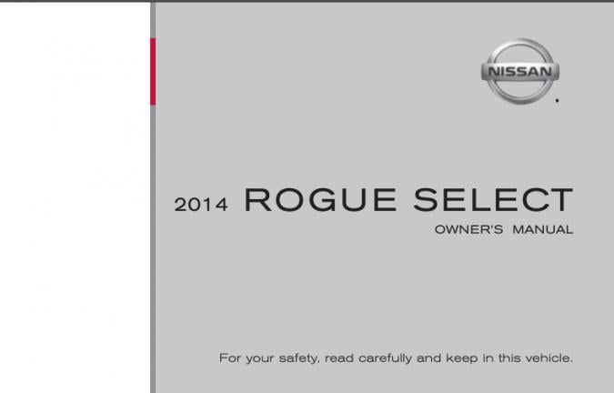 2014 Nissan Rogue Select Owner’s Manual Image