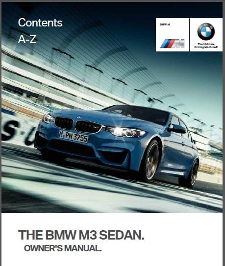 2015 BMW M3 Sedan Owner’s Manual Image