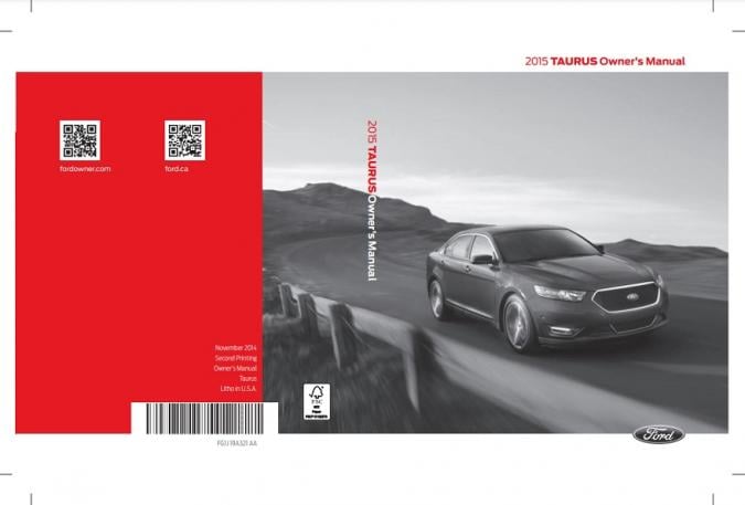 2015 Ford Taurus Owner’s Manual Image