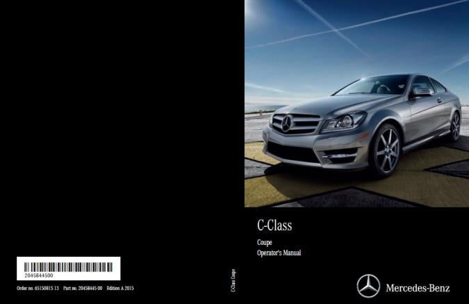 2015 Mercedes Benz C-Class Owner’s Manual Image
