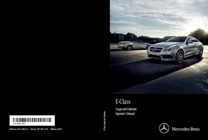 2015 Mercedes Benz E-Class Owner’s Manual Image
