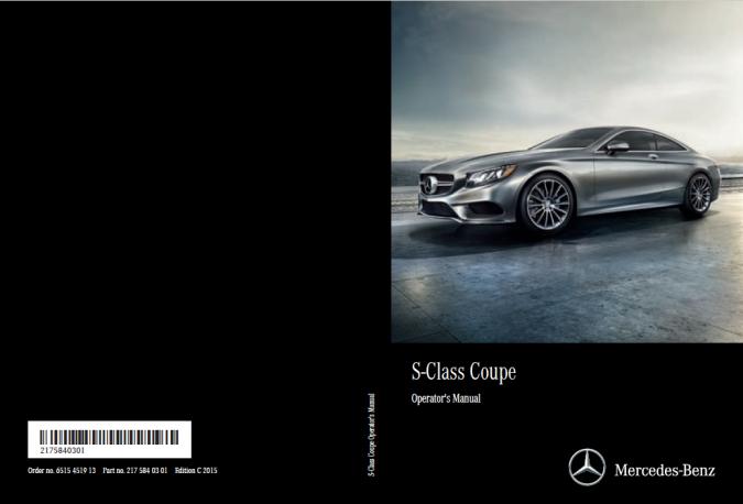 2015 Mercedes Benz S-Class Owner’s Manual Image
