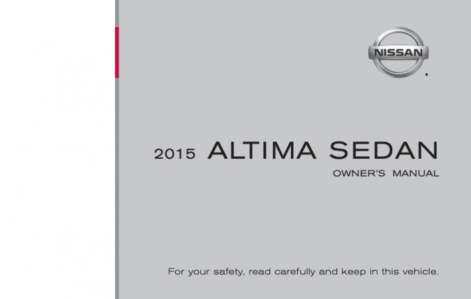2015 Nissan Altima Sedan Owner’s Manual Image