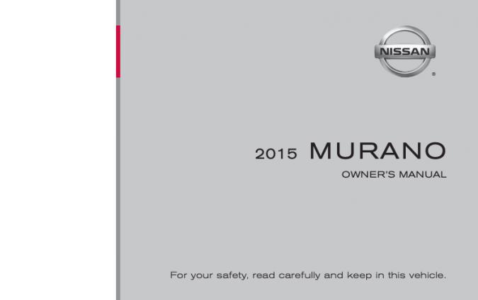 2015 Nissan Murano Owner’s Manual Image