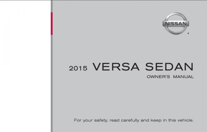 2015 Nissan Versa Sedan Owner’s Manual Image