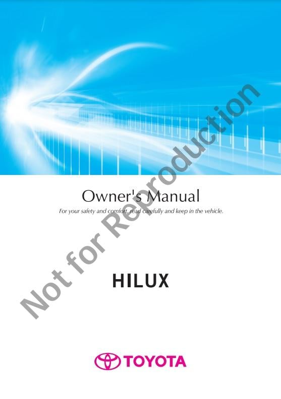 2015 Toyota Hilux Owner’s Manual Image