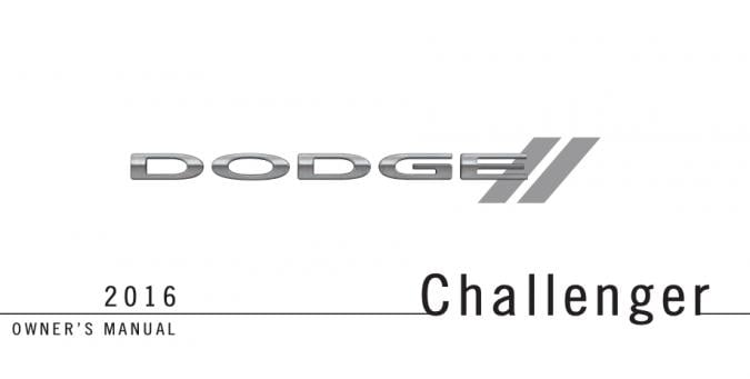 2016 Dodge Challenger Owner’s Manual Image